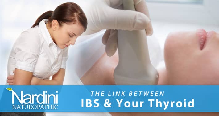 The Link Between IBS Symptoms And Your Thyroid! | Dr. Pat Nardini | Woman being scanned and in woman in discomfort | Toronto Naturopath